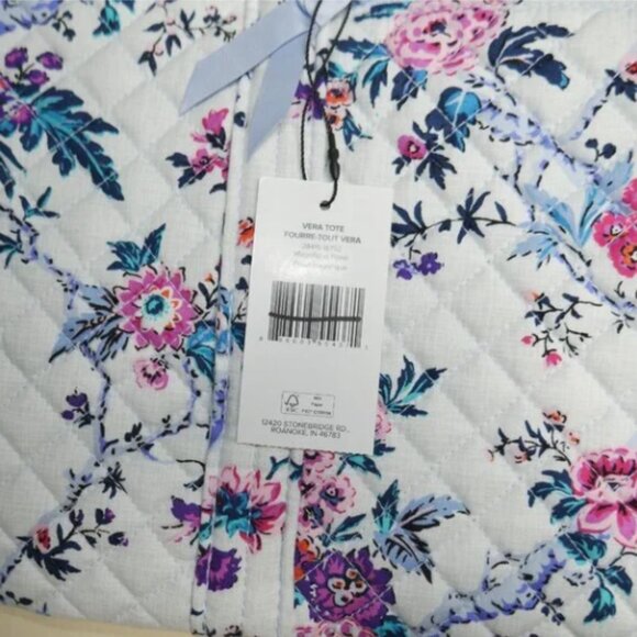 Vera Bradley Vera Tote in Magnifique Floral Weekender Shoulder Bag CHRISTMAS NEW - Picture 9 of 9